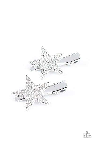 Give Me a Head-STARt - White Hair Clip