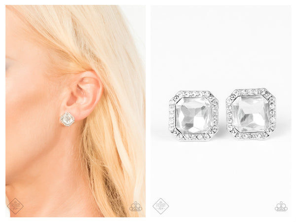 Act Your Ageless - White Post Earring