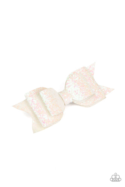 Put A Bow On It - White Hair Clip