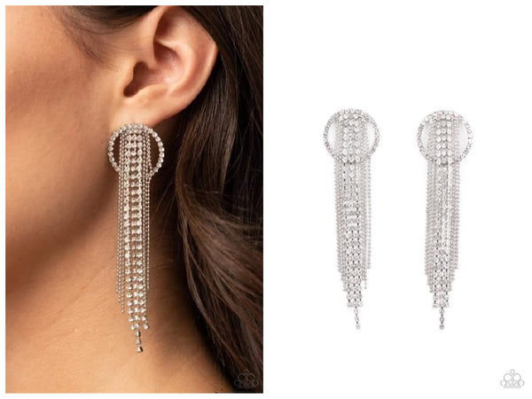 Dazzle by Default - White Post Earring