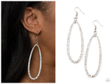 Dazzling Decorum - White Earring