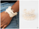 Homespun Hardware - White Bracelet
