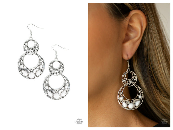 West Coast Whimsical - White Earring