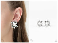 First-Rate Famous - White Clip-on Earring