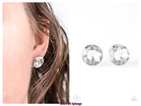 GLOWING, GLOWING, Gone!  - White Post Earring