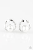 Stylishly Suave - White Post Earring