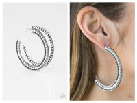 HAUTE Mama - White Hoop Earring