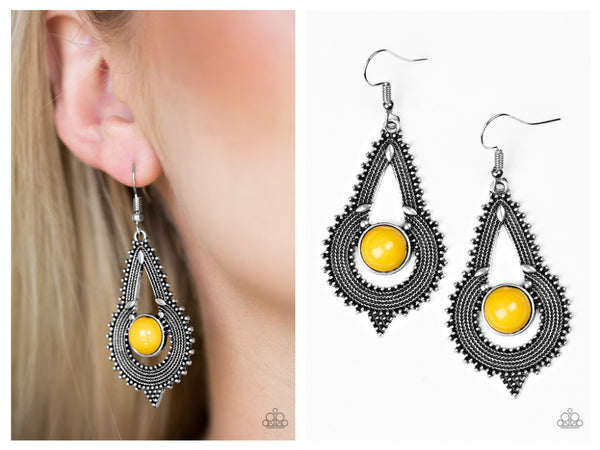 Zoomin Zumba - Yellow Earring