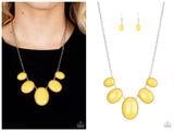 Vivacious Vanity - Yellow Necklace