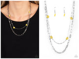 Bold Buds - Yellow Necklace