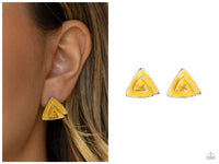 On Blast - Yellow Post Earring