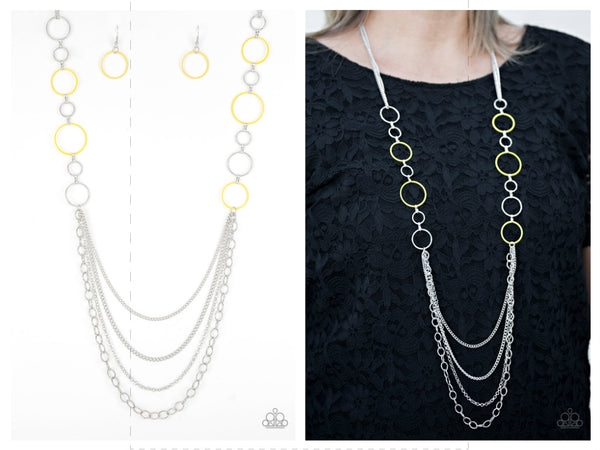 Beautifully Bubbly - Yellow Necklace