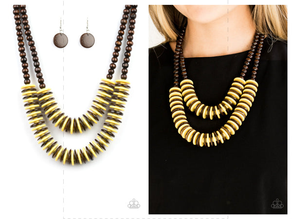 Dominican Disco - Yellow Necklace