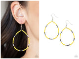 Keep Up The Good BEADWORK - Yellow Earring