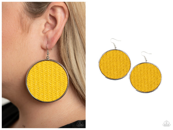 Wonderfully Woven - Yellow Earring