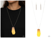 Watercolor Skies - Yellow Necklace