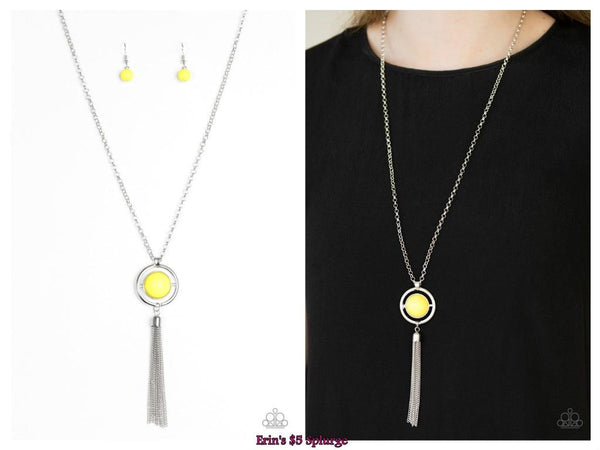 Always Front and Center - Yellow Necklace