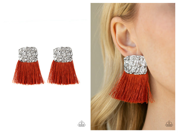 Plume Bloom - Brown Post Earring