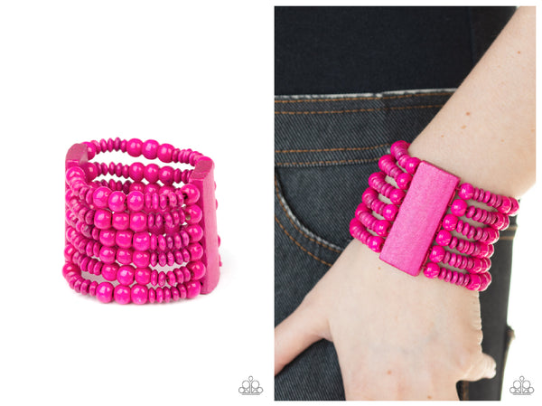 Dont Stop BELIZE-ing - Pink Bracelet