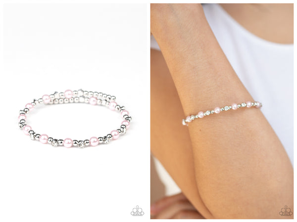 Decadently Dainty - Pink Bracelet