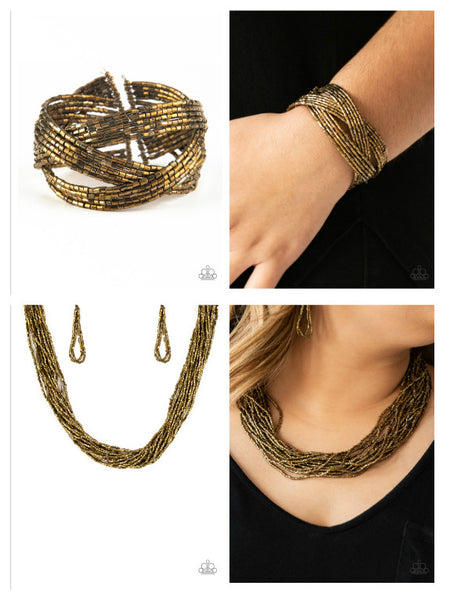 The Speed of STARLIGHT - Brass Necklace & Bracelet Set