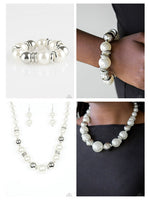 Silver and White Pearl Matching Set