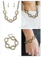 Brass Necklace and Bracelet Set