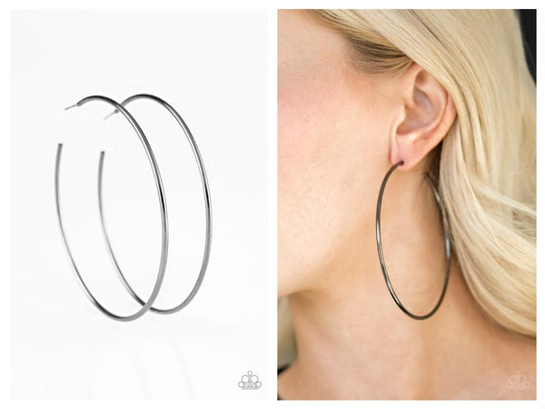 Meet Your Maker! - Black Hoop Earring