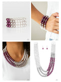 Purple and White Pearl Matching Set