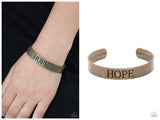 Hope Makes The World Go Round - Brass Bracelet