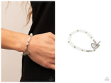 Following My Heart - White Bracelet
