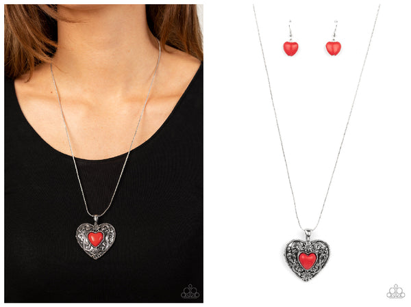 Wholeheartedly Whimsical - Red Necklace