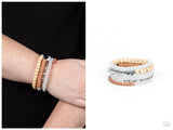 Free-Spirited Spiral - White Bracelet