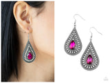 Metro Masquerade - Pink Earring