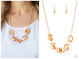 Cosmic Closeup - Gold Necklace