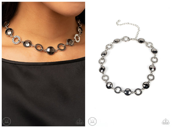 Rhinestone Rollout - Silver Choker