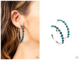 Photo Finish - Blue Hoop Earring