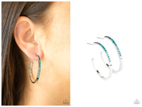 Somewhere Over the OMBRE - Blue Hoop Earring