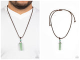 Comes Back ZEN-fold - Green Necklace