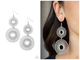 Regal Roulette - White Earring