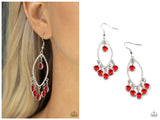 Glassy Grotto - Red Earring