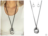 Harmonious Hardware - Black Necklace