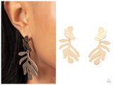 Palm Picnic - Gold Post Earring
