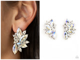 Instant Iridescence - White Post Earring