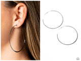 Metal Drama - Black Hoop Earring