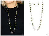 Tea Party Tango - Green Necklace