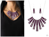 FAN-tastically Deco - Purple Necklace