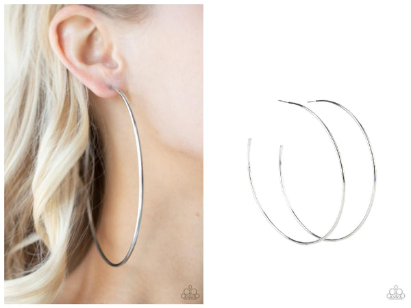 Colossal Couture - Silver Hoop Earring