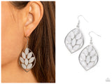 Glacial Glades - White Earring