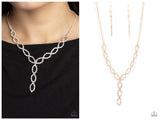 Infinitely Icy - Gold Necklace